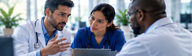 Care team in conversation